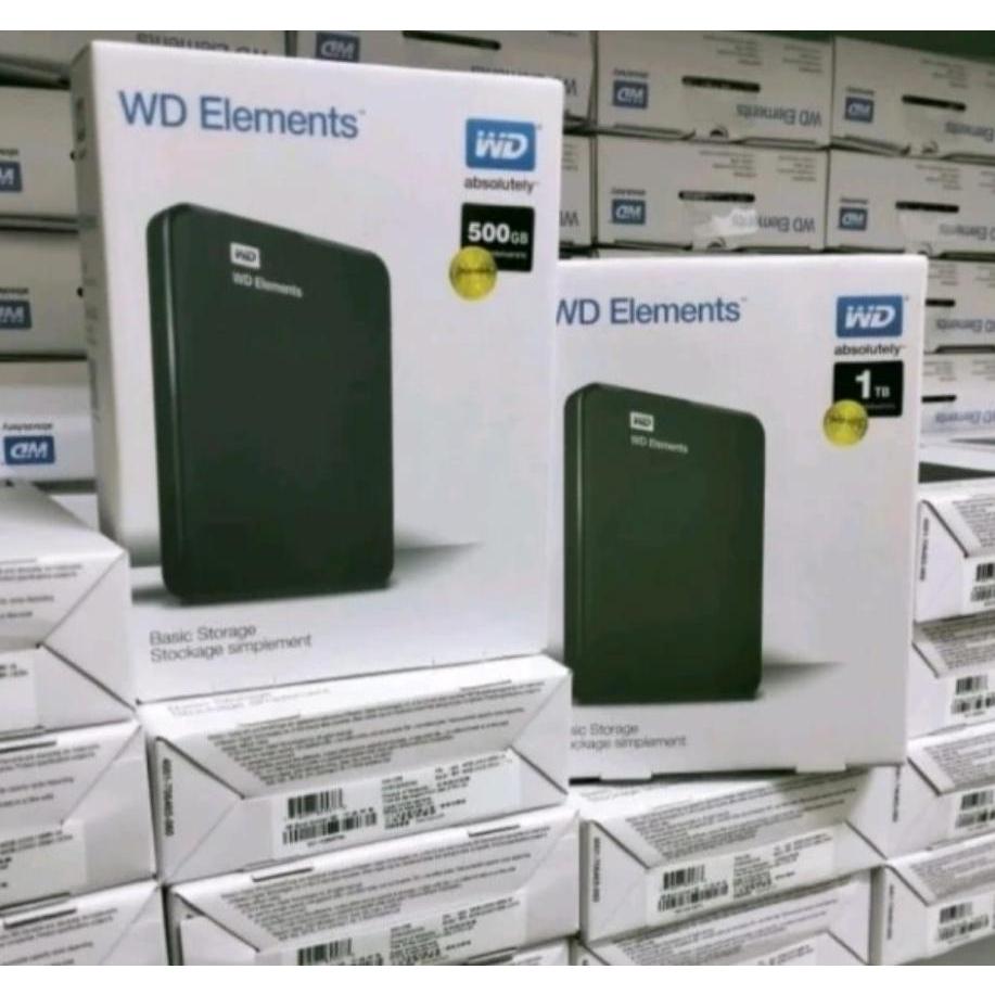 Jual HARDISK EKSTERNAL WD ELEMENTS USB 3.0 BARU. HDD 320GB 500GB 1TB
