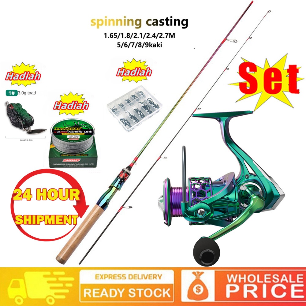 Jual 2024 New 【#Beli 1 Dapat 5#】Joran Pancing Set alat pancing lengka ...