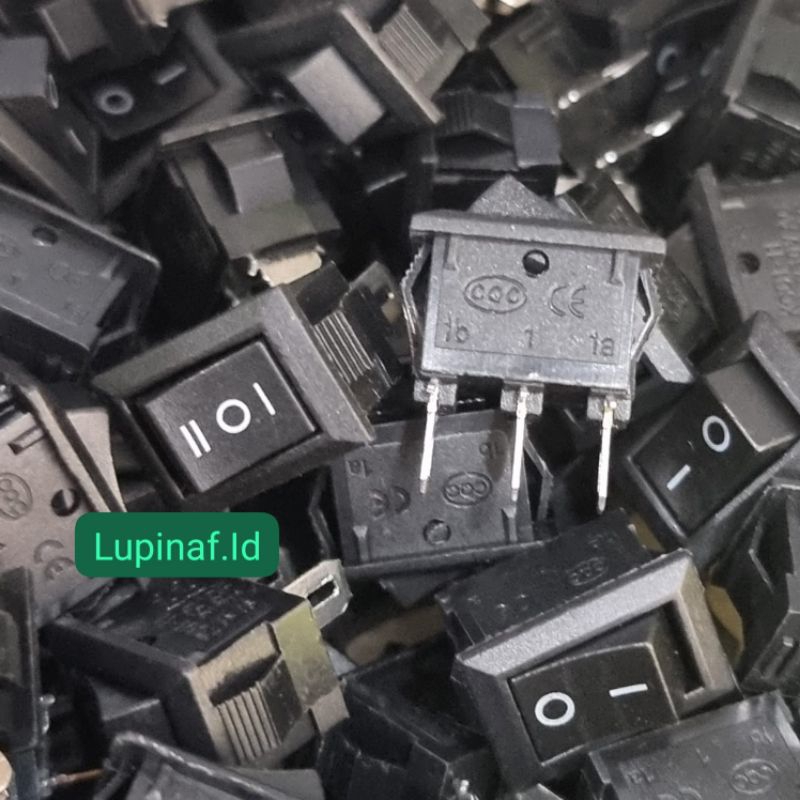 Jual SAKLAR 3P ON OFF ON HITAM SWIT 3PIN SWITCH 3 PIN 1.8x1.2CM ...