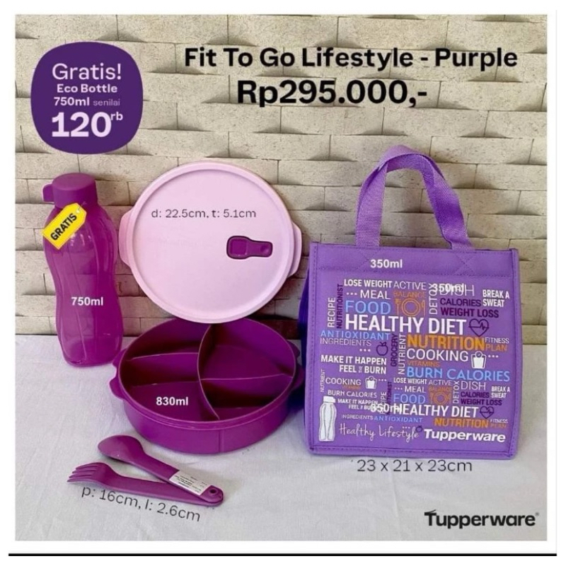 Jual PAKET BEKAL FIT TO GO / PAKET BEKAL ESTETIK CANTIK BY TUPPERWARE ...