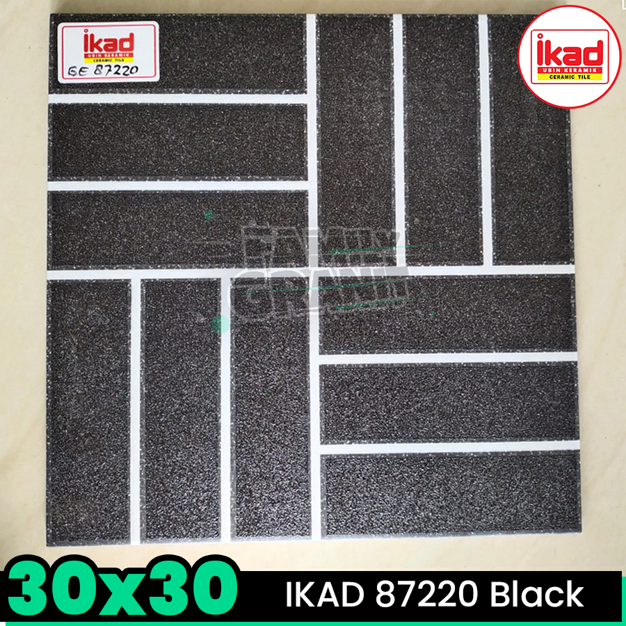 Jual Keramik Kasar 30x30 Ikad 87220 Black Lantai Teras Garasi Kamar