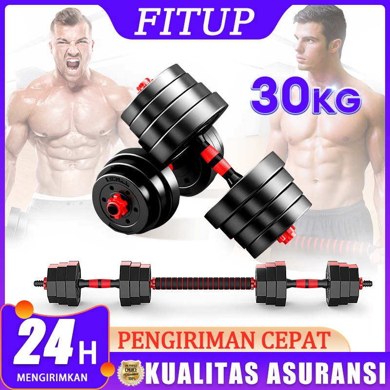 Jual Dumbell Set 30kg Barbel Set 30kg 3 In 1 Alat Fitness Rumah ...