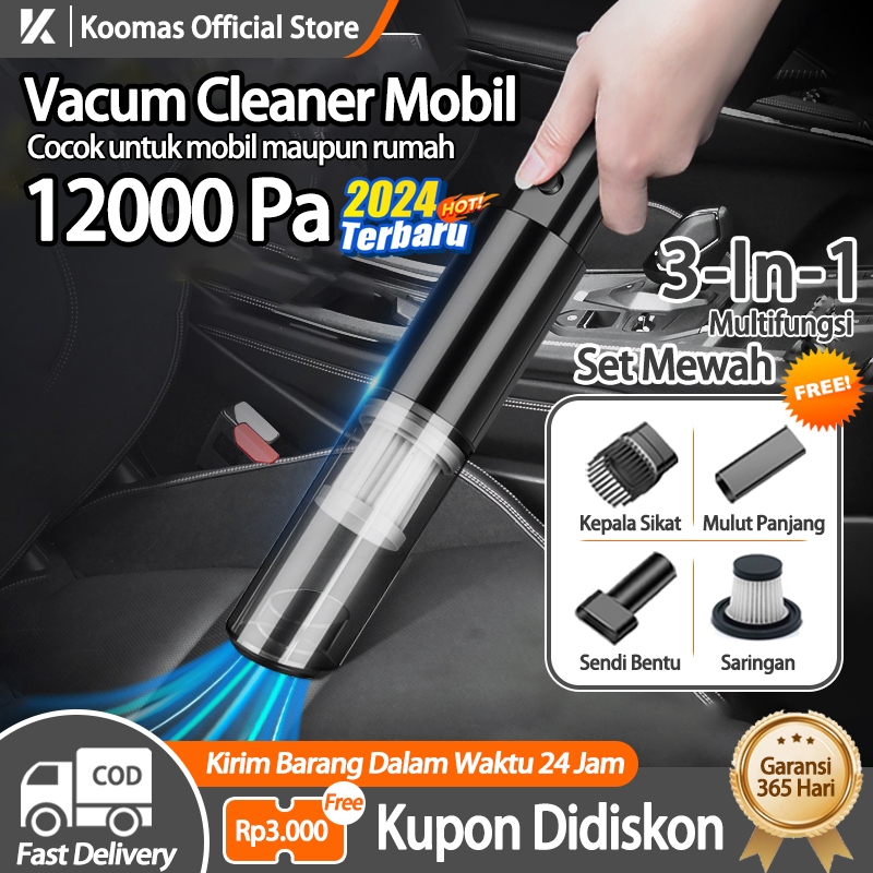 Jual Koomas Vacum Cleaner Mobil Mini Nirkabel Multifungsi Cordless Penyedot Debu Portable Vacum