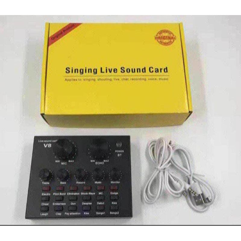 Jual Sound Card V8 Mixer External DoundCard V8 USB Audio Live Broadcast ...