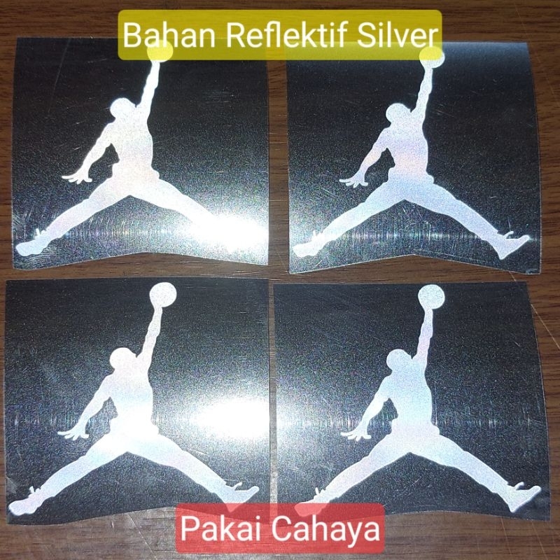 Jual Sablon Sticker Logo Patch Logo Jordan Bahan Reflektif Silver Lebar ...