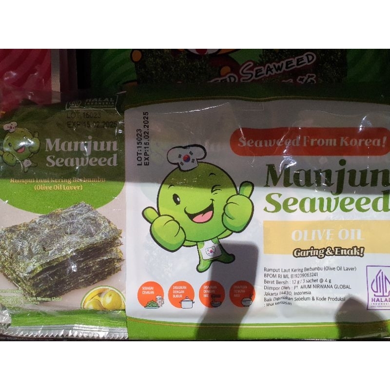 Jual Manjun Seaweed Olive Oil/Premium Original Corn Oil Laver/Bamboo