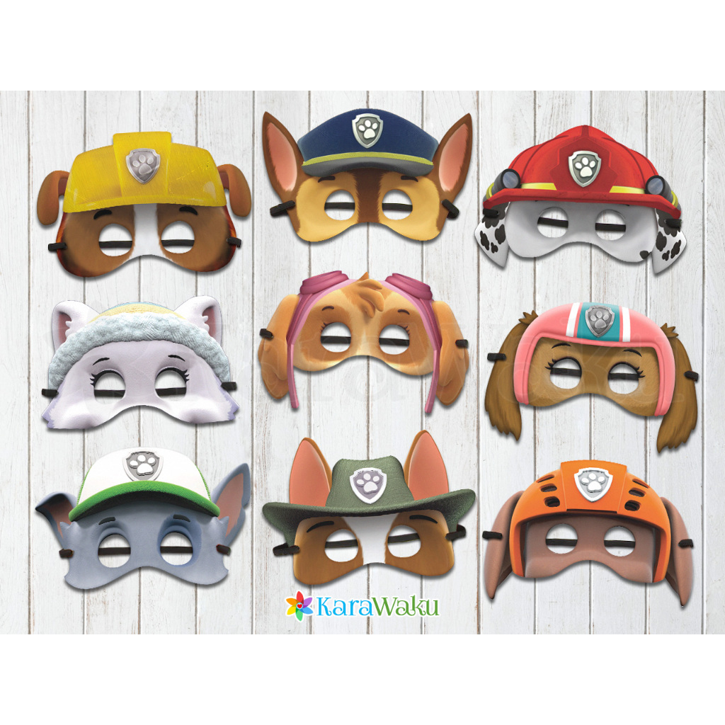Jual Paw Patrol Topeng Ultah Anak Karakter / Birthday Party Mask Ulang ...