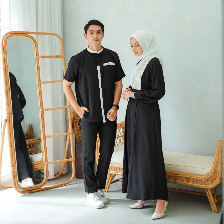 Jual Zevanic.co – Azarine Set Couple Gamis & Koko Toyobo Elegan Premium ...