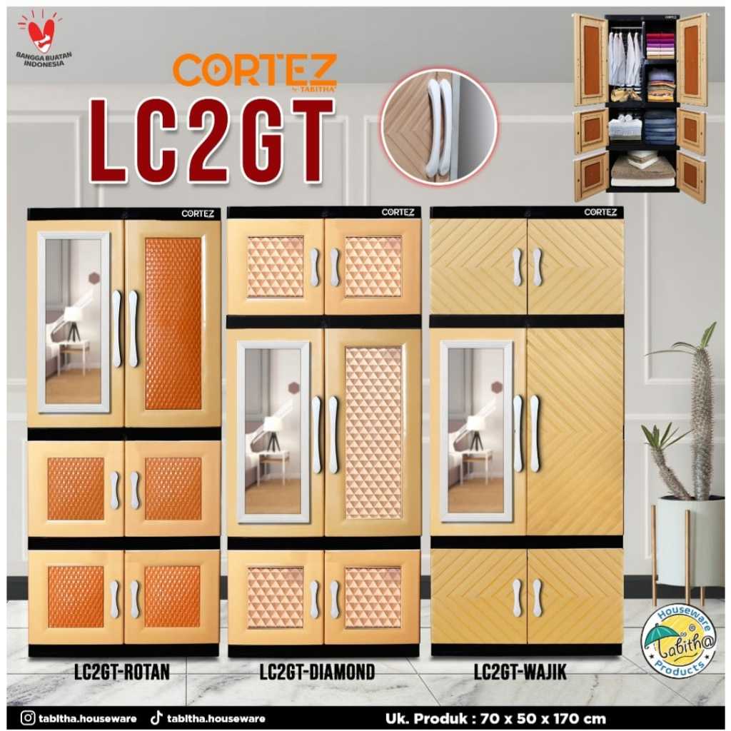 Jual JUMBO LEMARI PAKAIAN TABITHA GANTUNG CORTEZ LC 2 GT