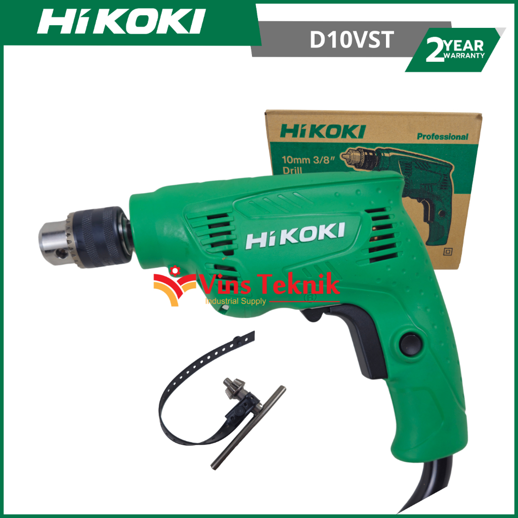 Jual Mesin Bor Tangan D10VST Hitachi Hand Drill 10MM 450Watt D