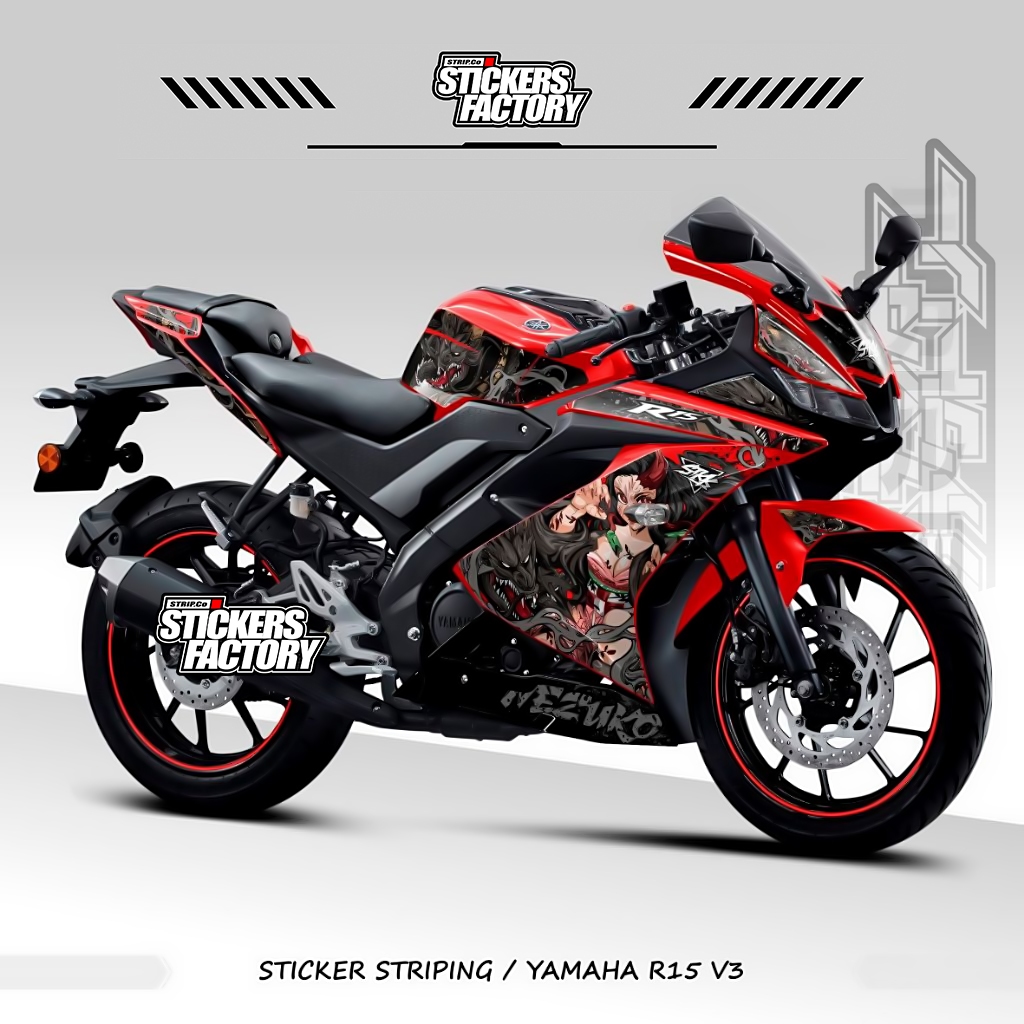 Jual STIKER STICKER STRIPING YAMAHA R15V3 / MOTIF 033 / STOCK DECALS ...