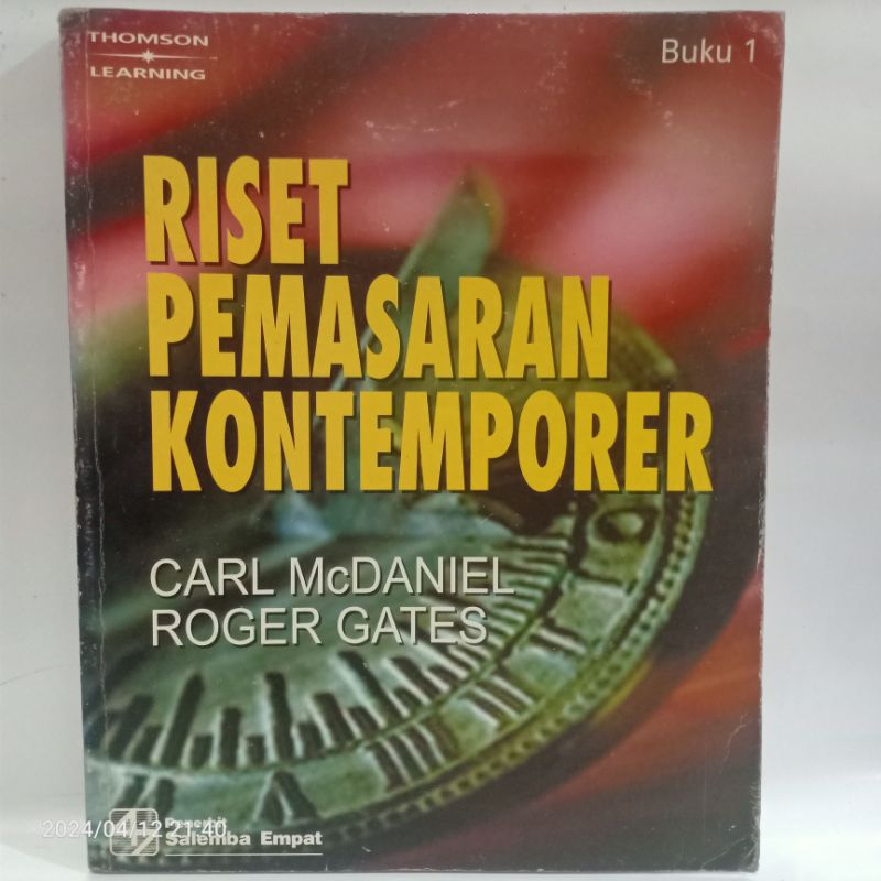 Jual ORIGINAL ANTIK BUKU RISET PEMASARAN KONTEMPORER JILID 1 Karangan ...