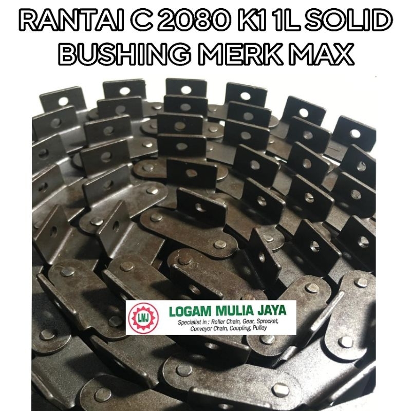 Jual DOUBLE PITCH RANTAI KUPINGAN ROLLER CHAIN C 2080 K1 1LINK SOLID ...