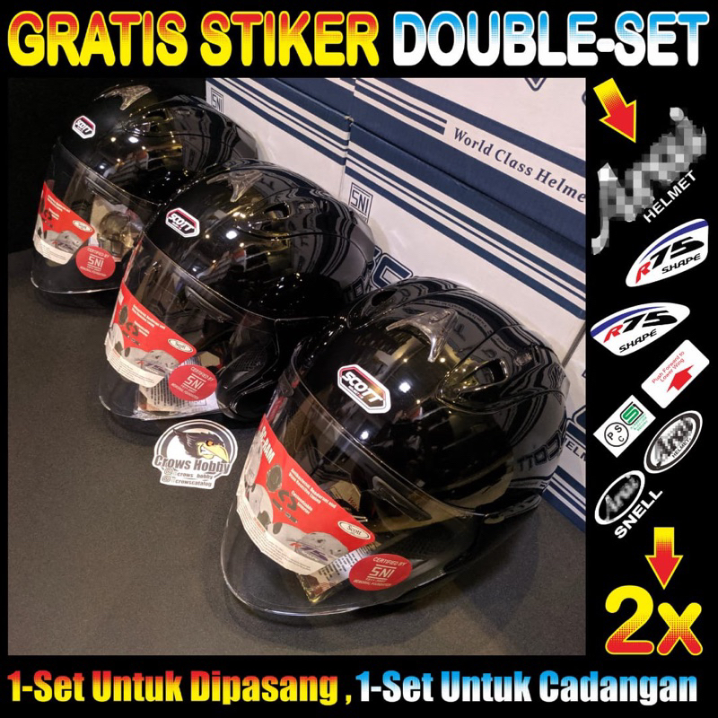 Jual HELM SCOTT VZ RAM Solid Black Gloss bukan TSR | Shopee Indonesia