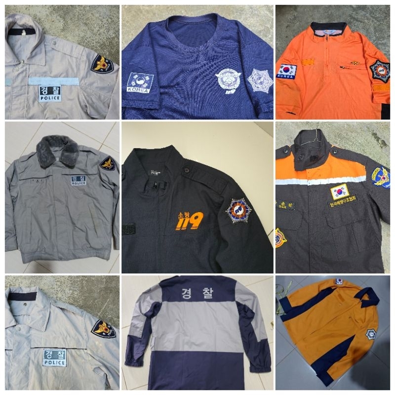 Jual Jaket kaos profesi korea selatan topi police firefighter polisi ...