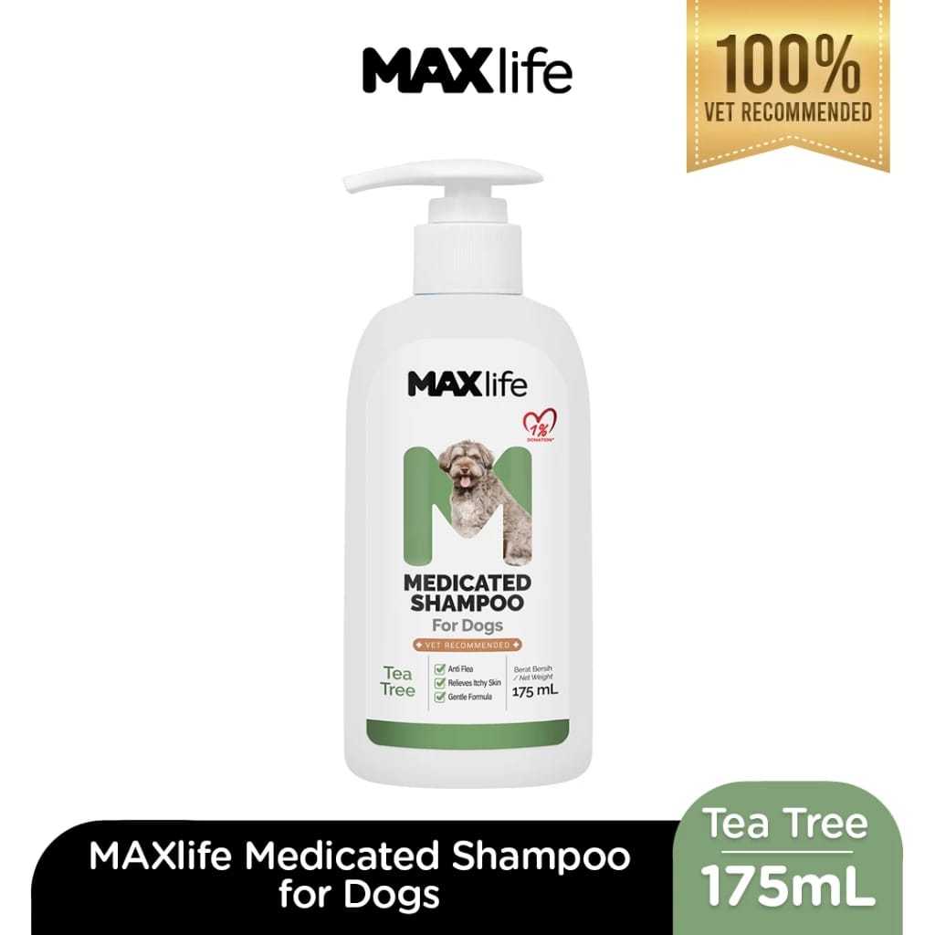 Jual MAXlife Liquid Shampoo Medicated Tea Tree For Dogs Shopee Indonesia