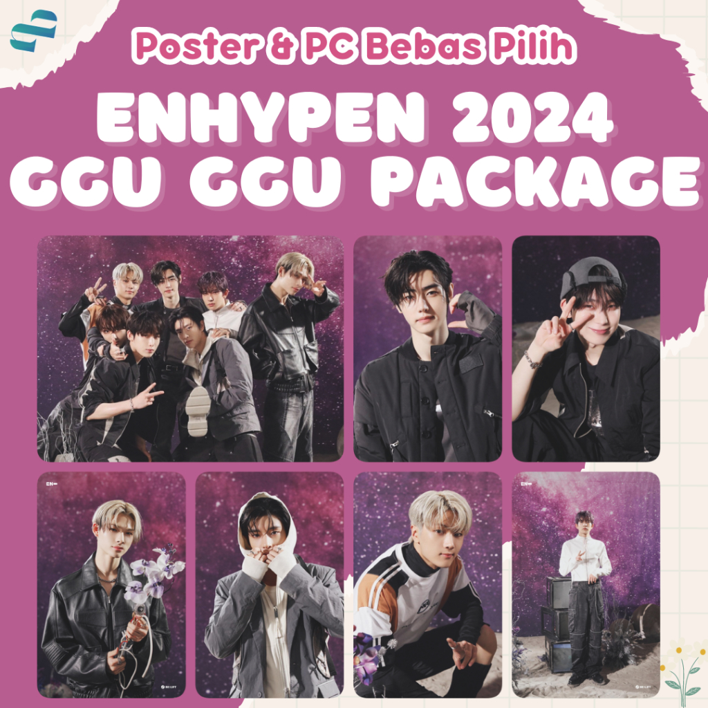 Jual Poster ENHYPEN GGU GGU Package 2024 A4 - Poster Kpop A4 A5 A6 ...