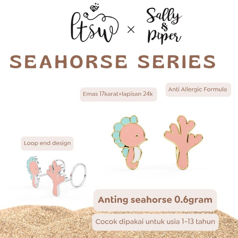 Jual Littlethingshewear - Anting Emas Anak Seahorse ( Loop End ...