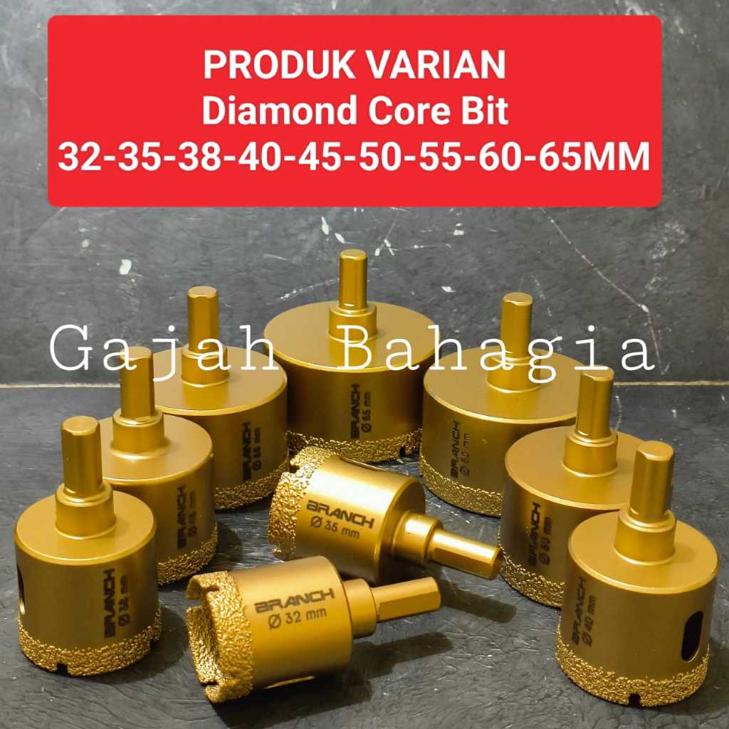 Jual Mata bor granit keramik kaca marmer Diamond Core Bit Vacuum Brazed ...