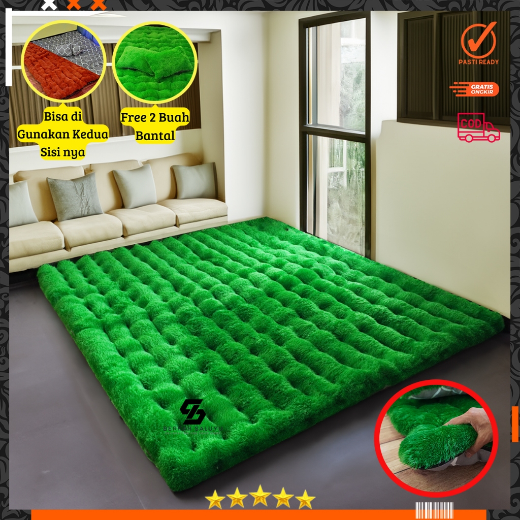 Jual kasur bulu tebal jumbo 180x140x8cm super empuk/lembut/Elegan/kasur ...