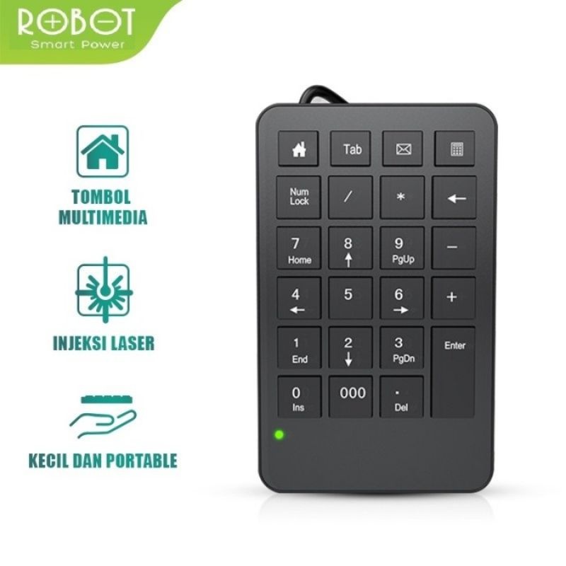 Jual Robot RK01 Wired Numeric Keypad Black Tombol Multimedia Original ...