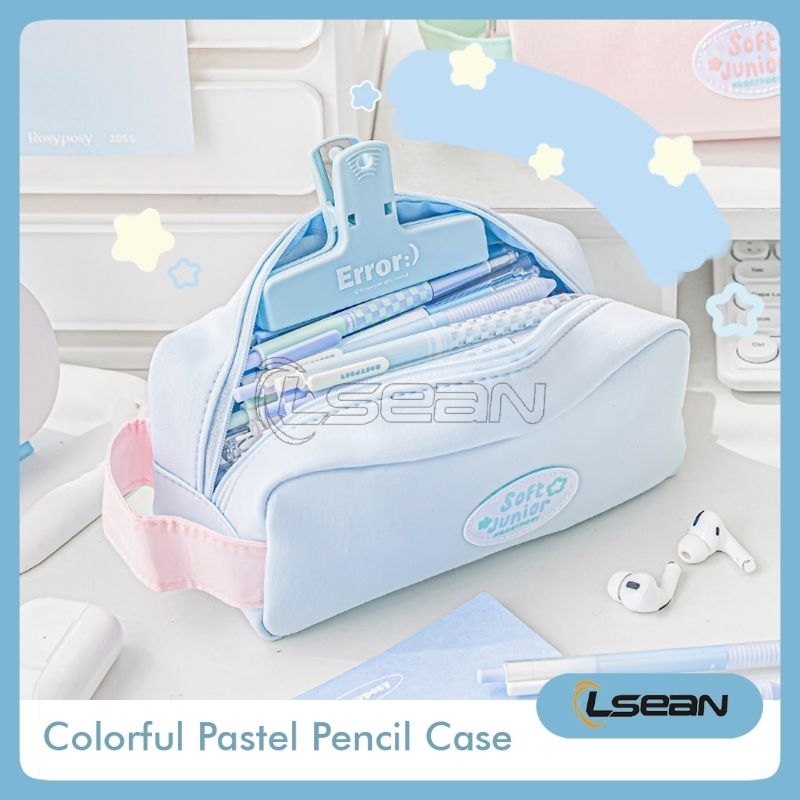 Jual ROSY POSY PENCIL CASE CUTE KOREA AESTHETIC PASTEL SEKAT TRANSPARAN ...