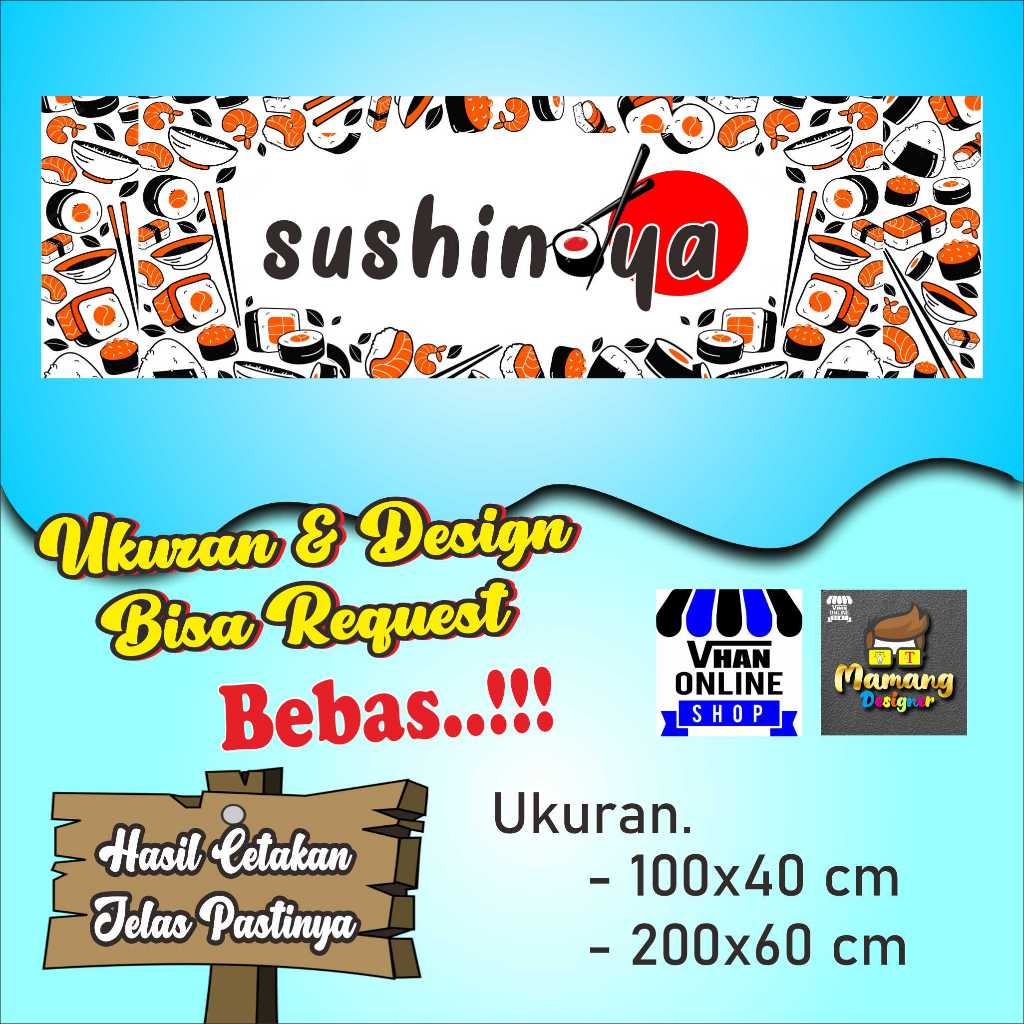 Jual Spanduk, Banner, Mmt Jualan Sushi, Makanan Viral, Keren | Shopee ...