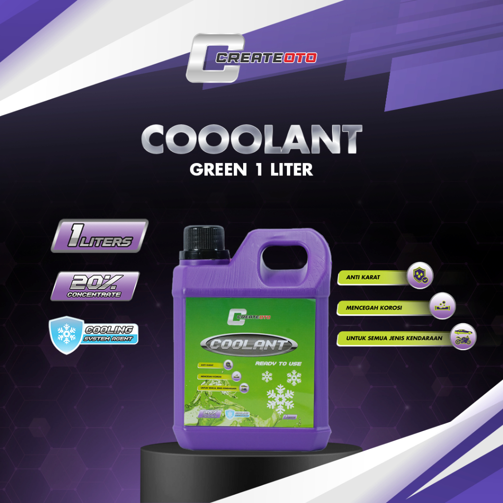 Jual Radiator Coolant Green 1 Liter Createoto | Shopee Indonesia