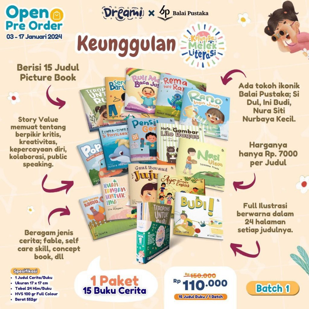 Jual CLOEVKIDS - FREE GIFT Buku Cerita Anak (Random) | Shopee Indonesia