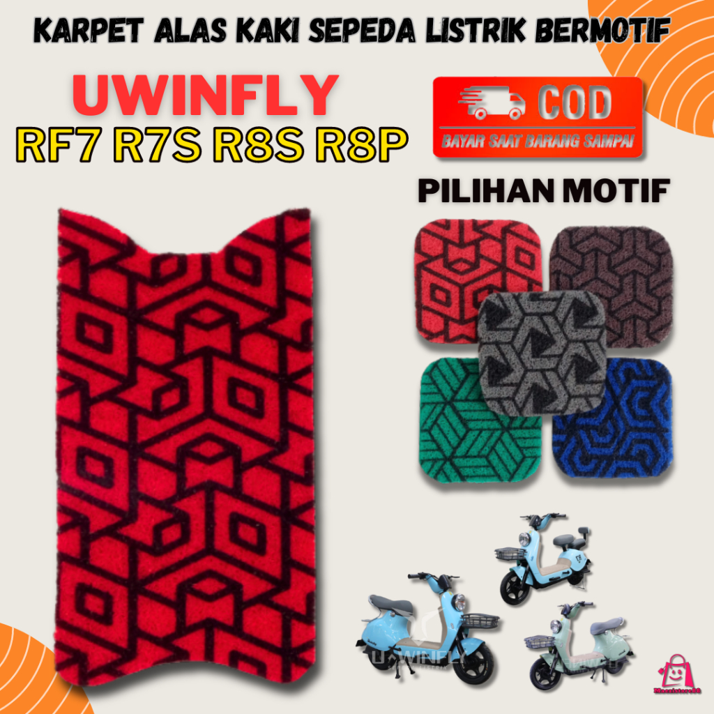 Jual Karpet Sepeda Listrik Uwinfly R7S RF7 R8S RF8 R8P - Bermotif - Mie ...