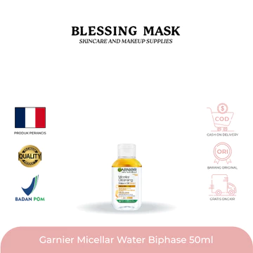 Garnier Micellar Cleansing Water Pink Blue Bipase Oil Vit C Rose 50ml 125mL