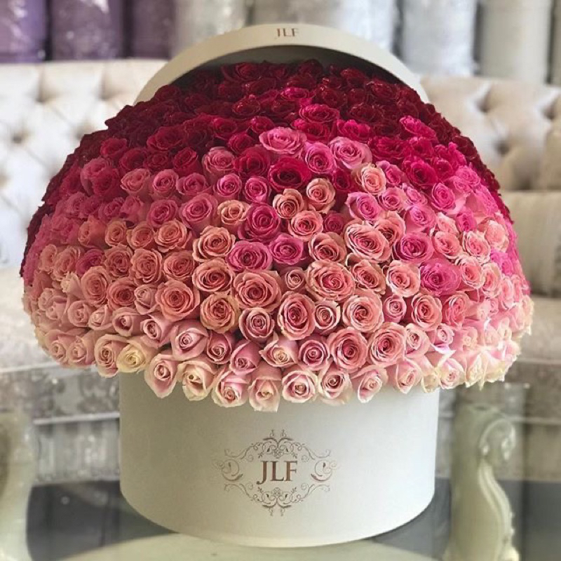 Jual The Gradient Bloombox roses color bouquet bucket buket bunga segar ...