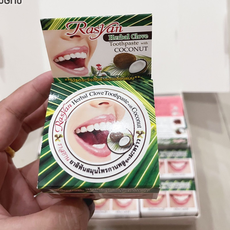 Jual RASYAN HERBAL COVE TOOTHPASTE 25 GRAM ORIGINAL THAILAND | Shopee ...
