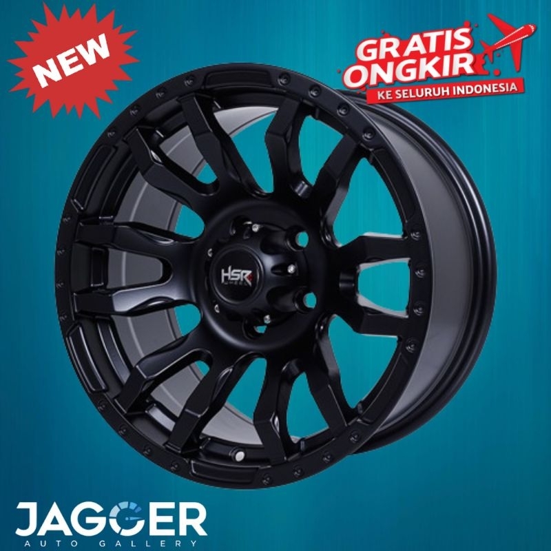 Jual Velg hsr burneh ring 16 h5x114,3 warna semi matte black | Shopee ...