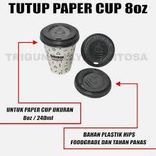 Jual Tutup Paper Cup 8 Oz / Hot Lid Paper Cup 8 Oz @50pcs | Shopee ...