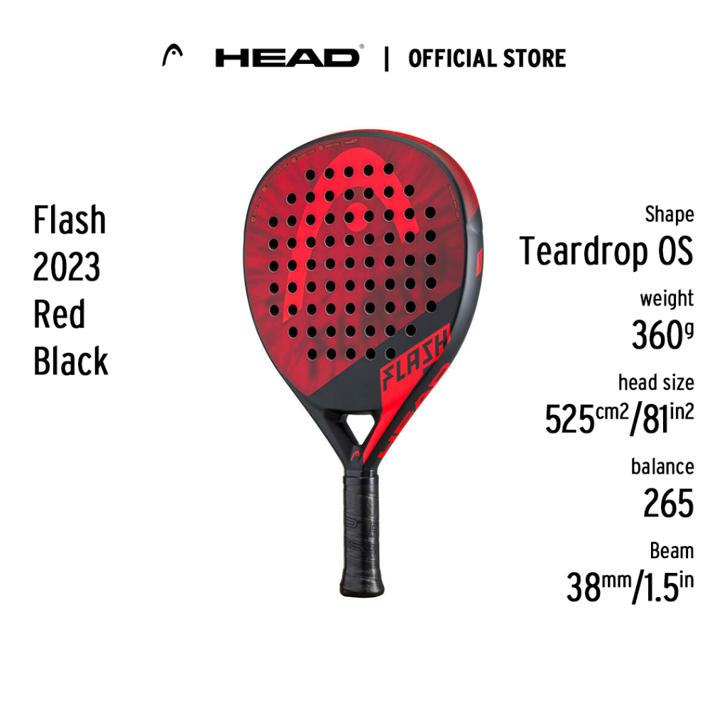 Jual HEAD Racket Padel Flash 2023 Red Black FREE Cover Bag - Raket ...