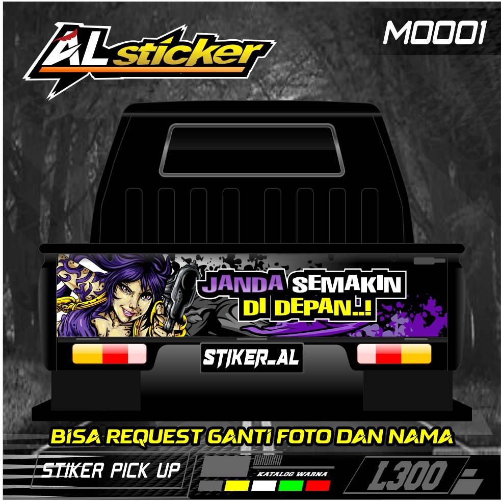 Jual Sticker Pintu Belakang JANDA SEMAKIN DIDEPAN Pick Up L300, Mega ...