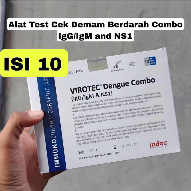 Jual ALAT TEST DEMAM BERDARAH ISI 10 Rapid TEST Dengue Combo NS1 IgG ...