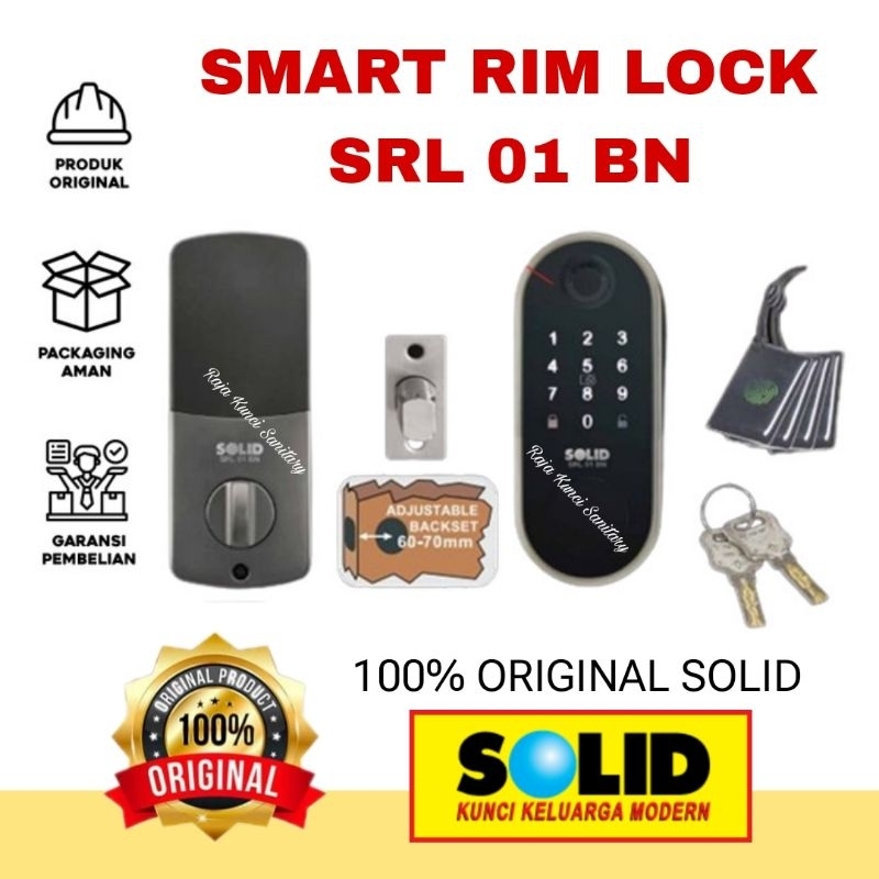 Jual Kunci Digital/ Smart Door Lock/ Solid/ SRL 01/ Smart Rim Lock ...