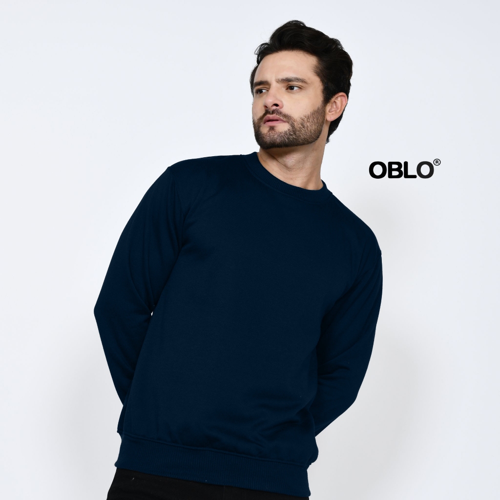 Jual Oblo Sweater Polos Unisex M L Xl Xxl Crewneck Basic Polos Shopee