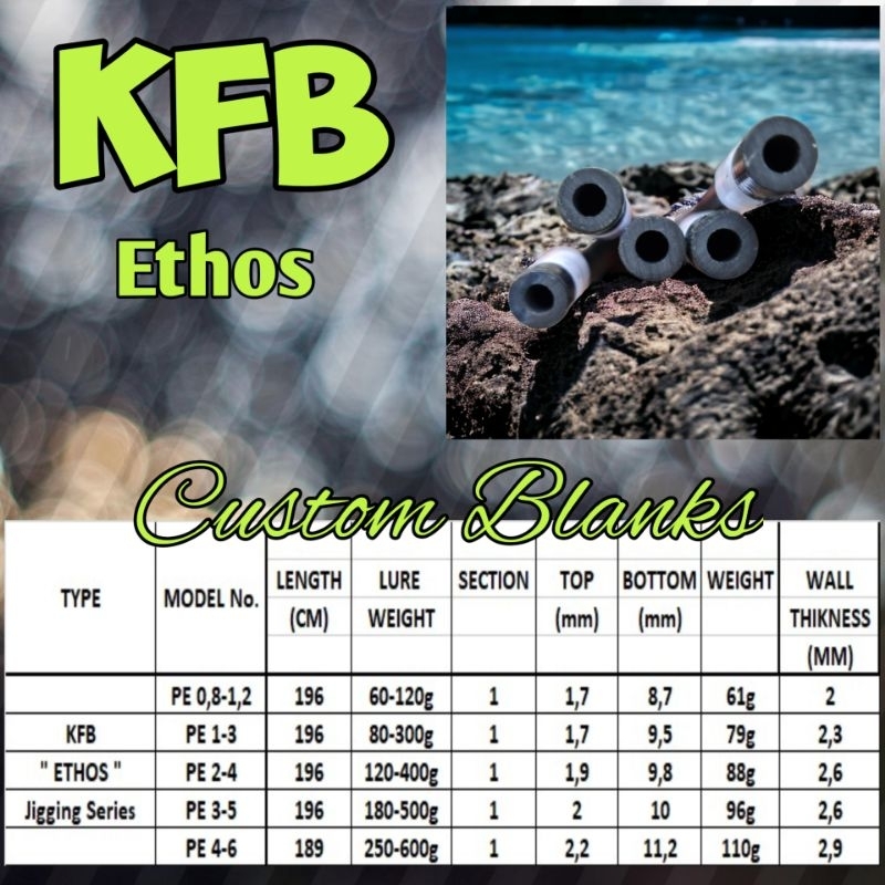 Jual Blank KFB Ethos Slow jigging series | Shopee Indonesia