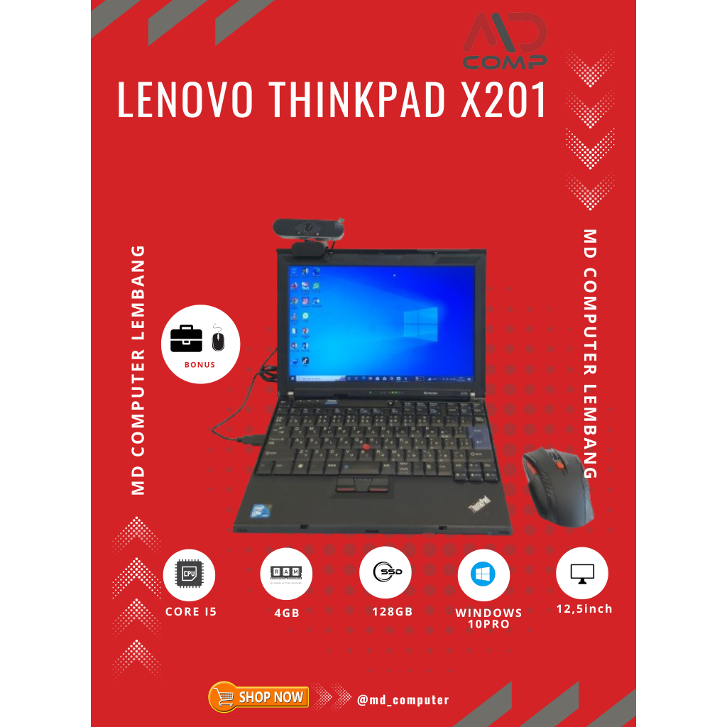 Jual Laptop Lenovo Thinkpad X201 Core i5 Ram-4gb SSD-128gb | Shopee ...