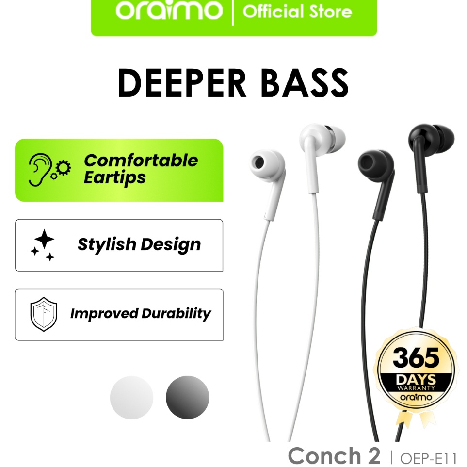 Jual Si Oraimo Wired Headset InEar Earphone Bass Universal 35mm Jack ...