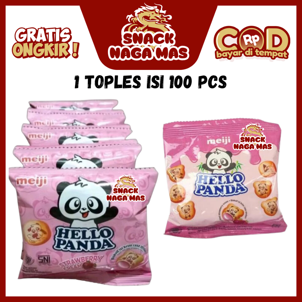 Jual HELLO PANDA BISKUIT MEIJI COKLAT / STRAWBERRY RENCENG [ISI 10 PCS ...