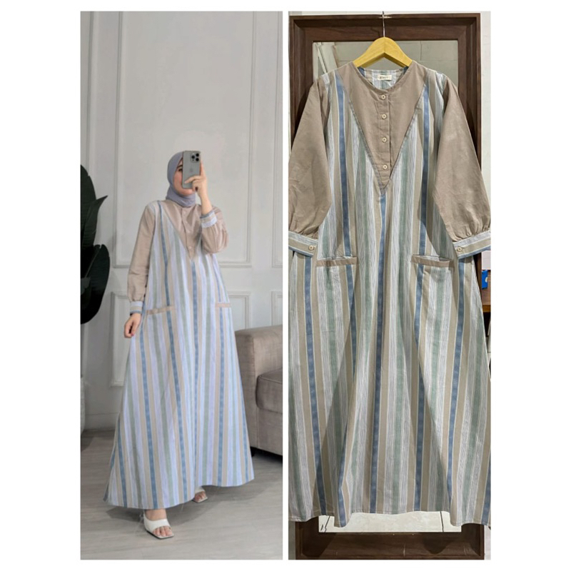 Jual DRESS GAMIS TRISET ATHAYAA TERBARU - Katun Triset Blouse Katun ...