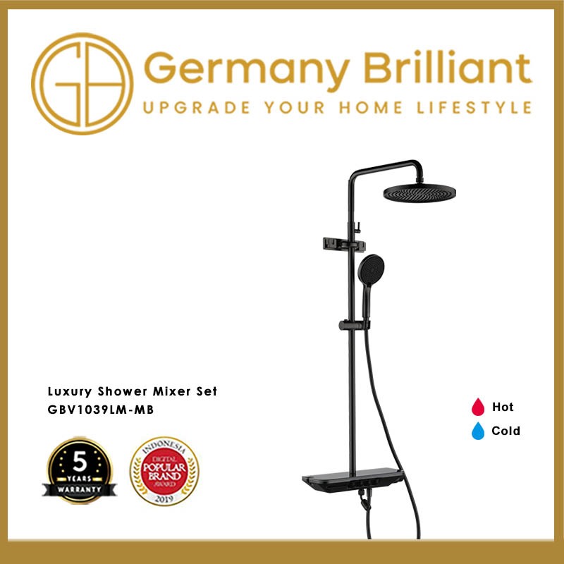 Jual Germany Brilliant Shower Set Piano Digital LED Suhu GBV1039LM-MB ...