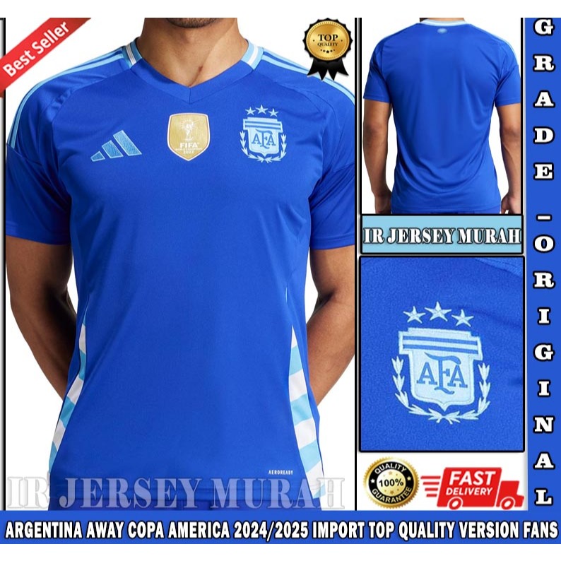 Jual JERSEY ARGENTINA AWAY COPPA 2024/2025 IMPORT GRADE ORI TOP QUALITY JERSEY BAJU BOLA