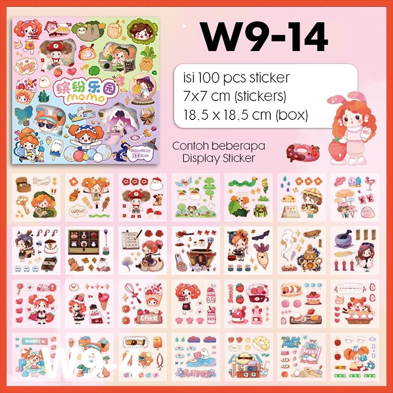 Jual STICKER MOMO WATERPROOF ISI 100 LEMBAR | Shopee Indonesia