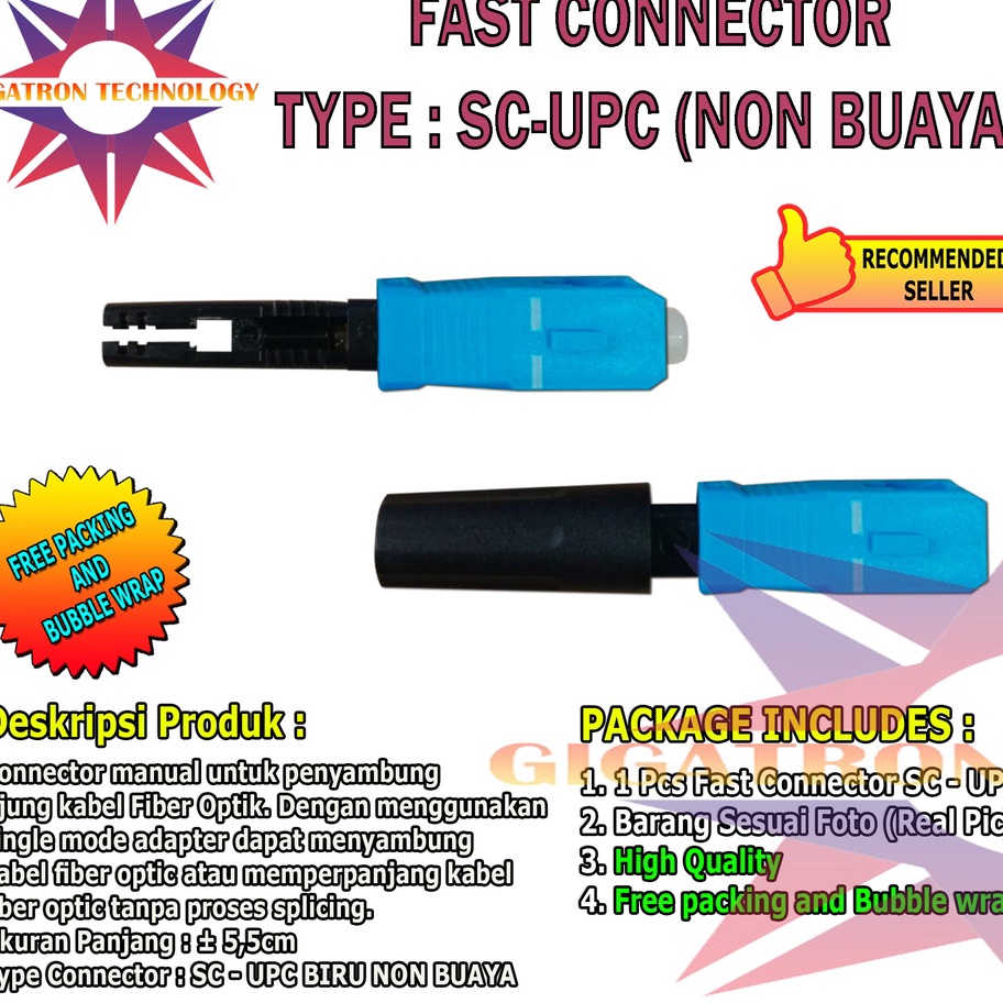 Jual Luar Biasa Fast Connector SC UPC FTTH Fiber Optic Konektor Fiber ...