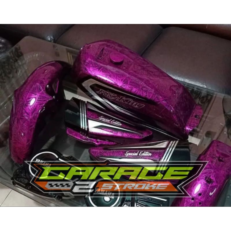 Jual Tangki Tengki Bensin Set Yamaha RX King Custom Diamond Ungu ...